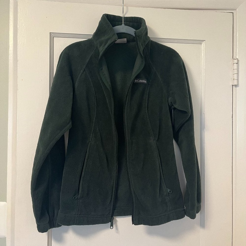 Women's Small Columbia Zipper Jacket Green